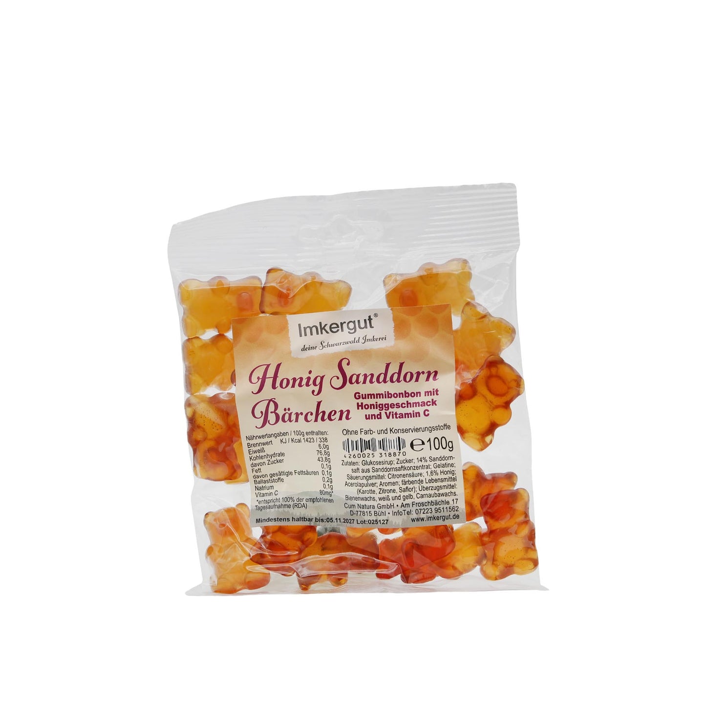 Honig-Sanddorn-Bären – 100 g Beutel 🍯🍊