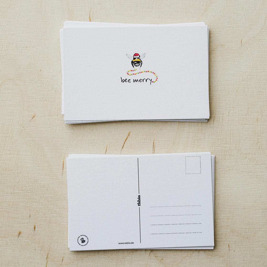 Bee Merry - Postkarte 🎄