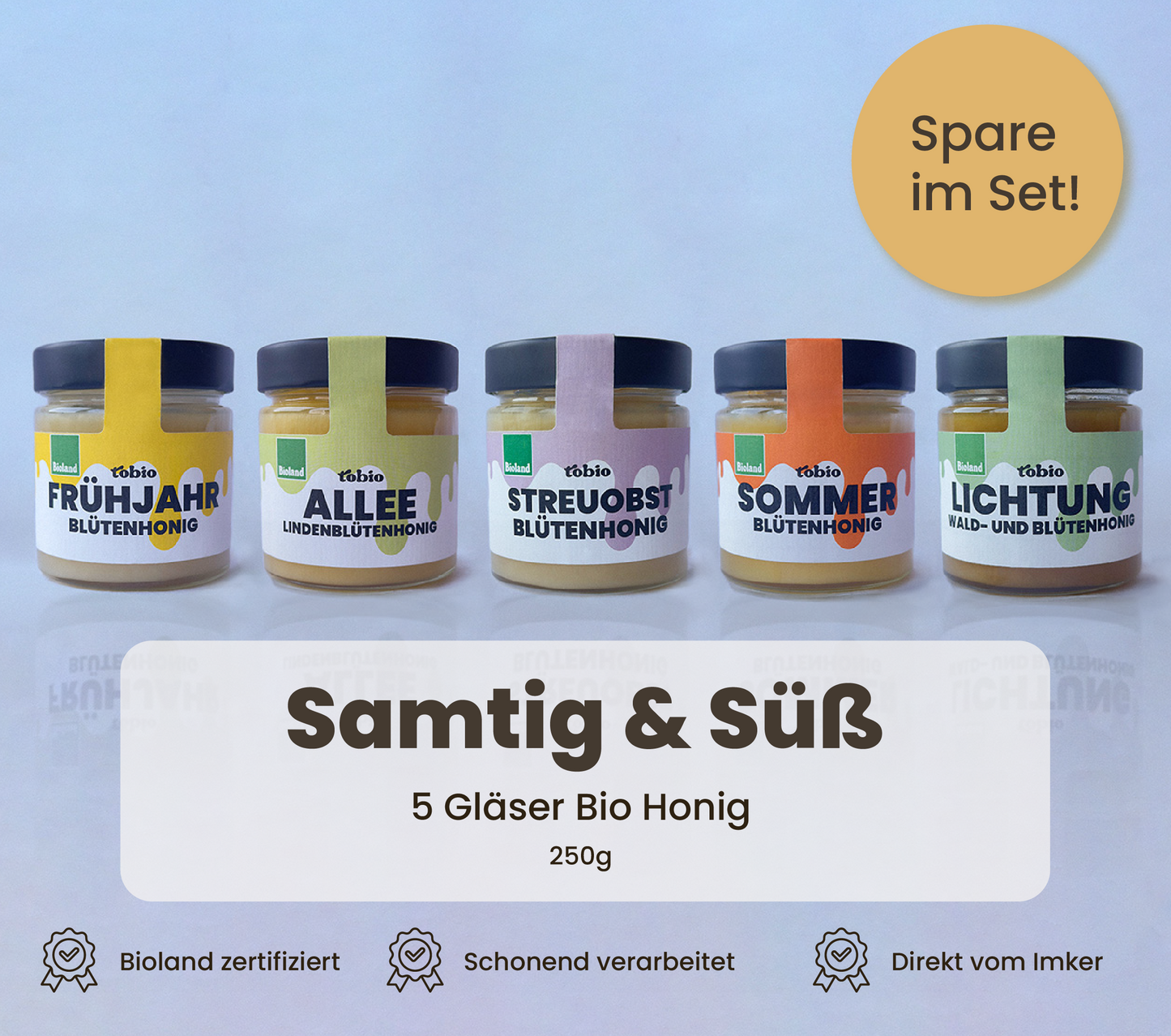 Bio Honig Samtig & Süß 5er Set