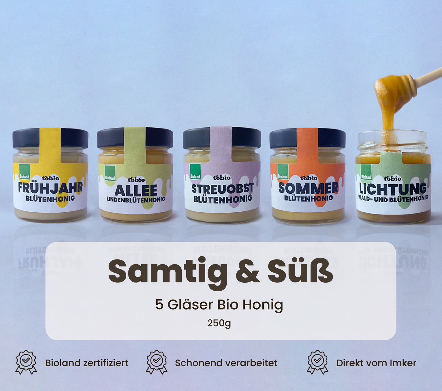Bio Honig Samtig & Süß 5er Set